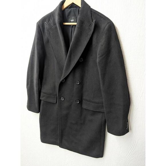 Express Recycled Wool Water Resistant Date Formal Jacket Capsule Peacoat Medium - Picture 2 of 7